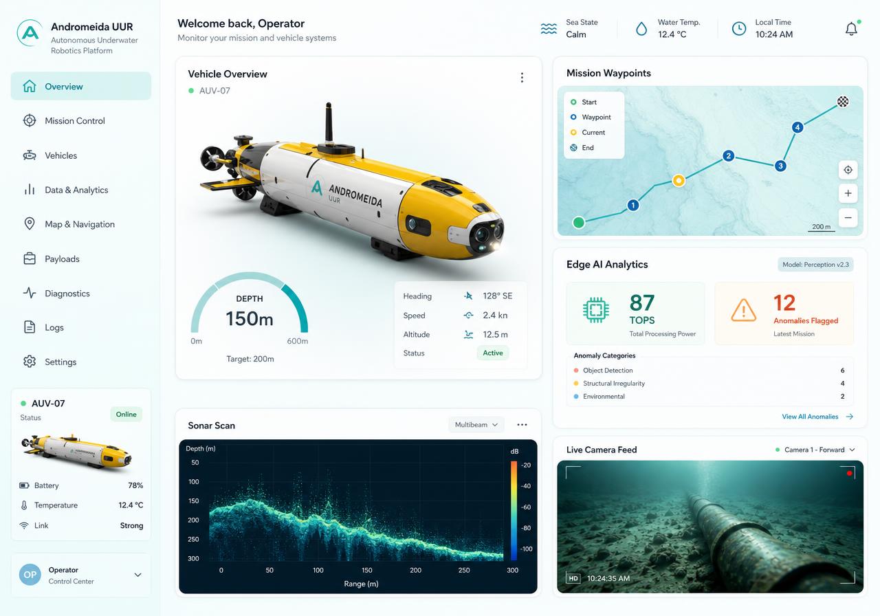Andromeida product dashboard